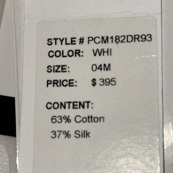 Pell & Co. Creamy White Graphic Silk Blend Buttondown Longsleeved Dress NWT S 4 - Picture 7 of 11